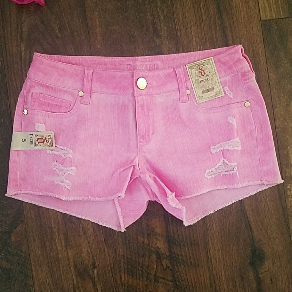 Hot Pink Jean Shorts